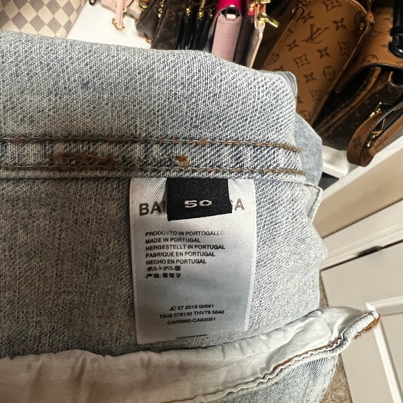Balenciaga oversized rhinestone Jean jacket. XL - Picture 6 of 10